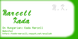 marcell kada business card
